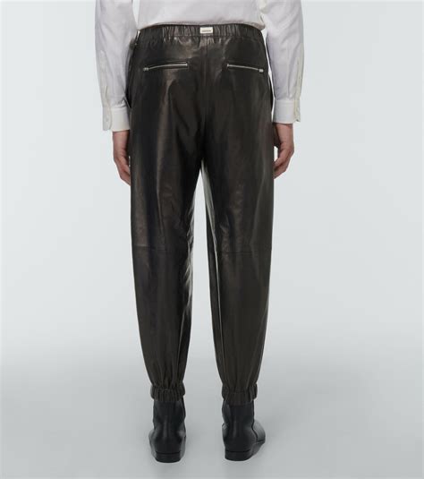 gucci leather pants brown|Gucci wool pants for men.